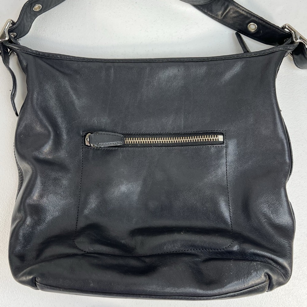 Coach Medium Shoulder Bag Legacy Penny Hobo 19889 Silver Hardware‎ Black Leather - Picture 7 of 16